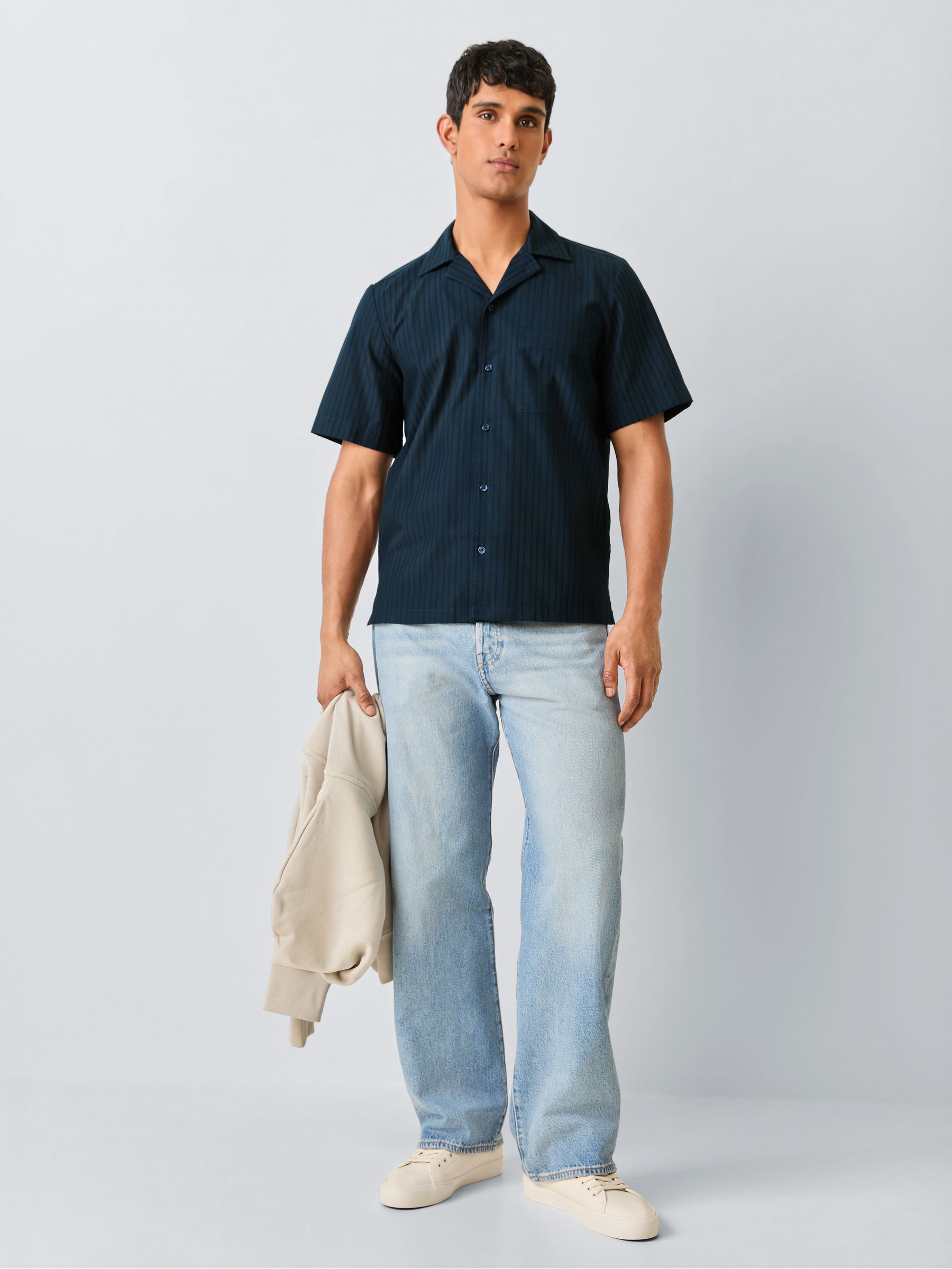 Buy BOSS Blue Rayer Relaxed Fit Shirt from Next Romania