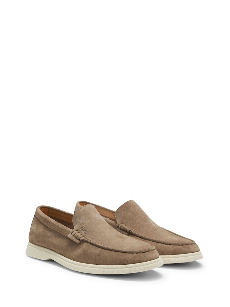 BOSS Cream Sienne Loafers - Image 1 of 2