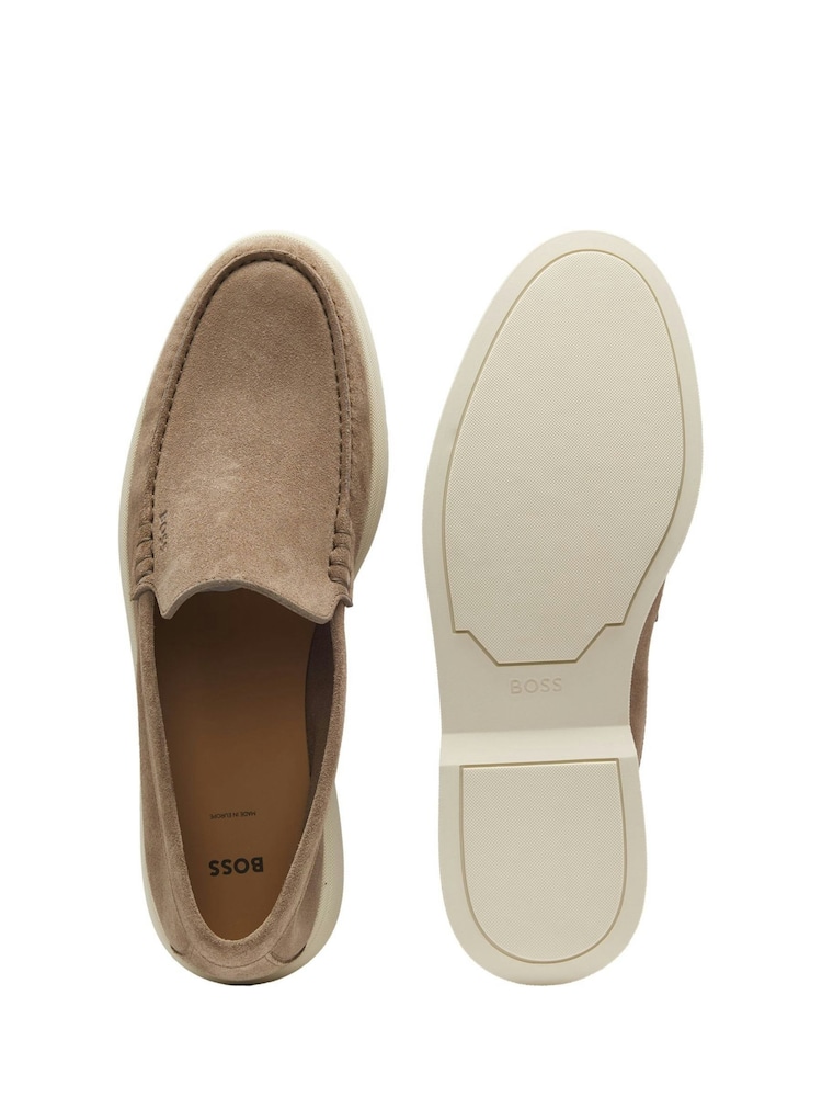 BOSS Cream Sienne Loafers - Image 2 of 2