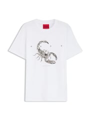 HUGO White Discorb Scorpion Graphic T-Shirt - Image 1 of 1