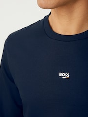 BOSS Navy Iconic Logo Sweatshirt - Image 4 of 5