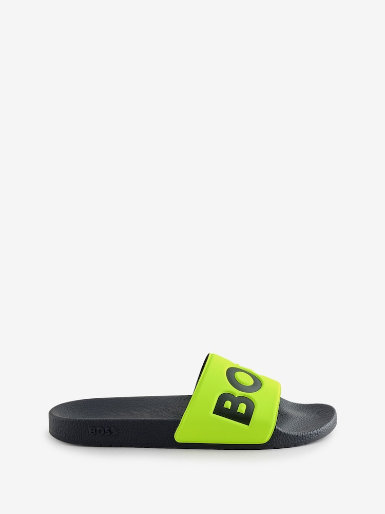 BOSS Pastel Green Large Logo Sliders - Image 1 of 1
