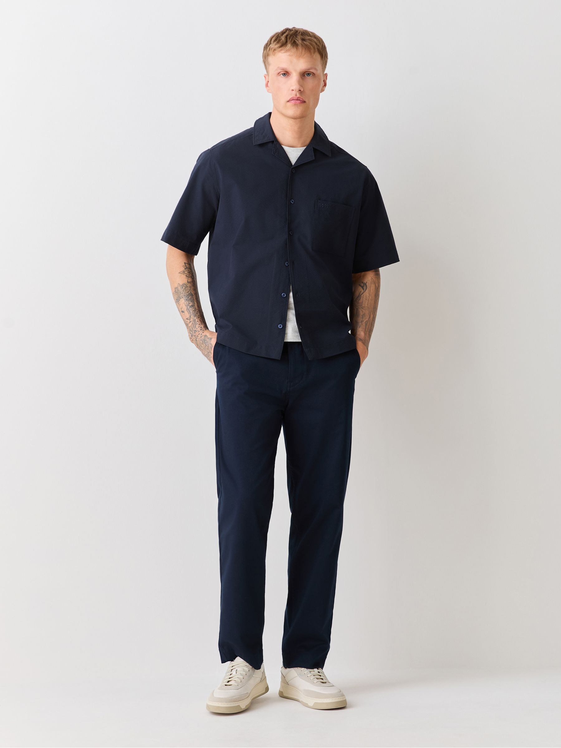 Buy BOSS Blue Lapisy Relaxed Fit Shirt from Next USA