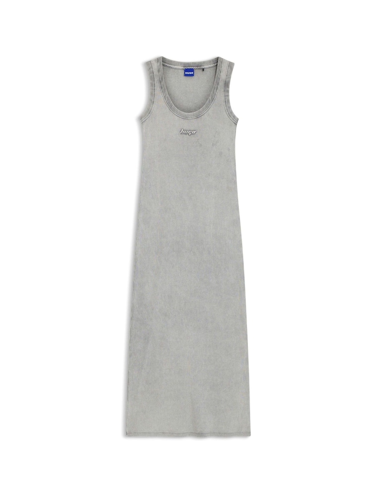 HUGO Grey Niliyo Logo Jersey Midi Dress - Image 1 of 1 HUGO Grey Niliyo Logo Jersey Midi Dress - Image 1 of 1