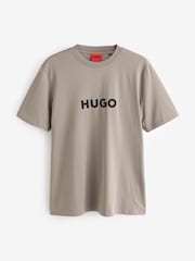 HUGO Brown Dumeo Chest Logo Graphic T-Shirt - Image 1 of 1