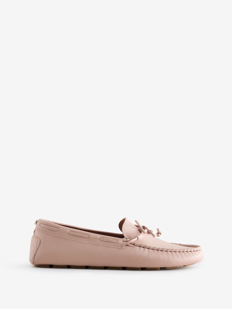 BOSS Blue Roxanne Leather Driver Loafers - Image 1 of 1