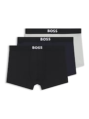 BOSS Black One Logo Boxer Trunks 3 Pack - Image 1 of 1