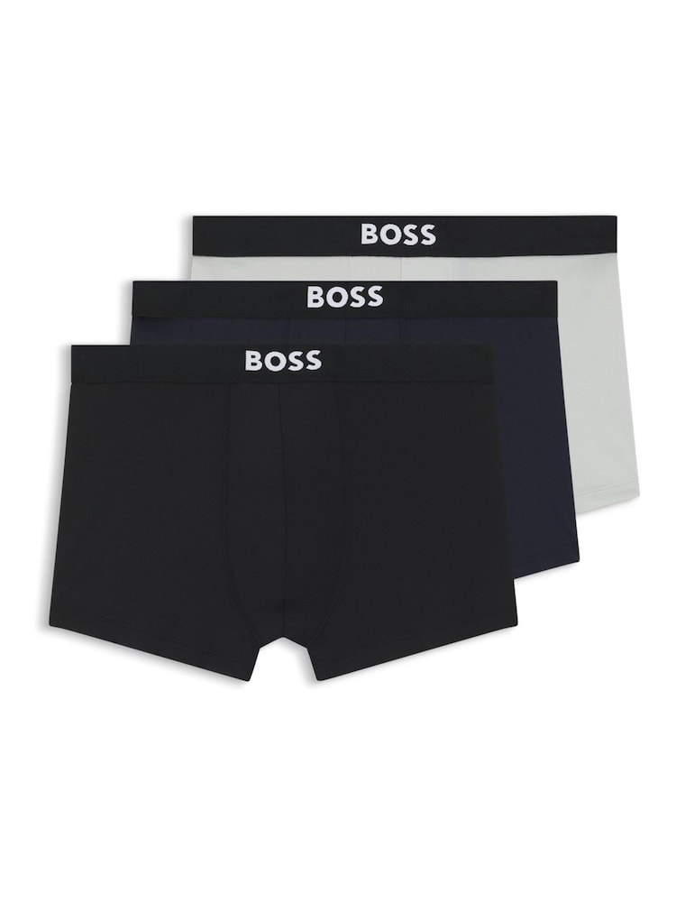 BOSS Black One Logo Boxer Trunks 3 Pack - Image 1 of 1 BOSS Black One Logo Boxer Trunks 3 Pack - Image 1 of 1
