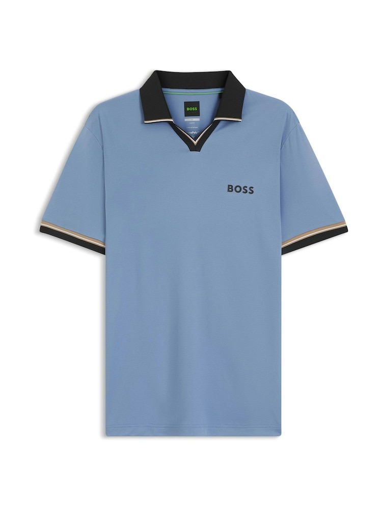 BOSS Blue Trophy Collar Regular Fit Polo Shirt - Image 1 of 1