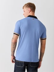 Azul - BOSS Trophy Collar Regular Fit Polo Shirt - Imagen 3 de 5