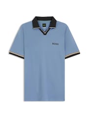 Azul - BOSS Trophy Collar Regular Fit Polo Shirt - Imagen 5 de 5