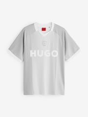 HUGO Grey Dwild Football Inspired Graphic T-Shirt - Image 1 of 1