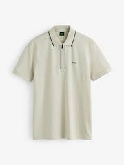 Cream - BOSS Philix Golf-Poloshirt mit Viertelreißverschluss - Bild 5 von 5