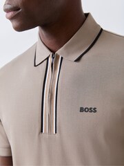BOSS Green Philix Quarter Zip Golf Polo Shirt - Image 4 of 5