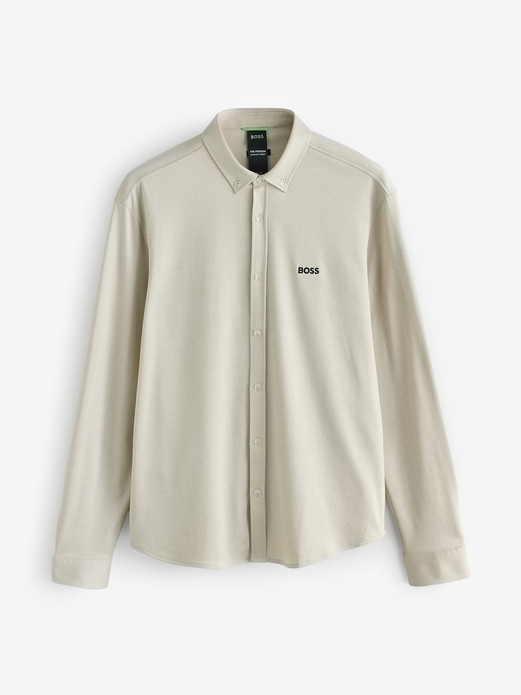 BOSS Cream Dove Motion Regular Fit Long Sleeve Shirt - Image 1 of 1