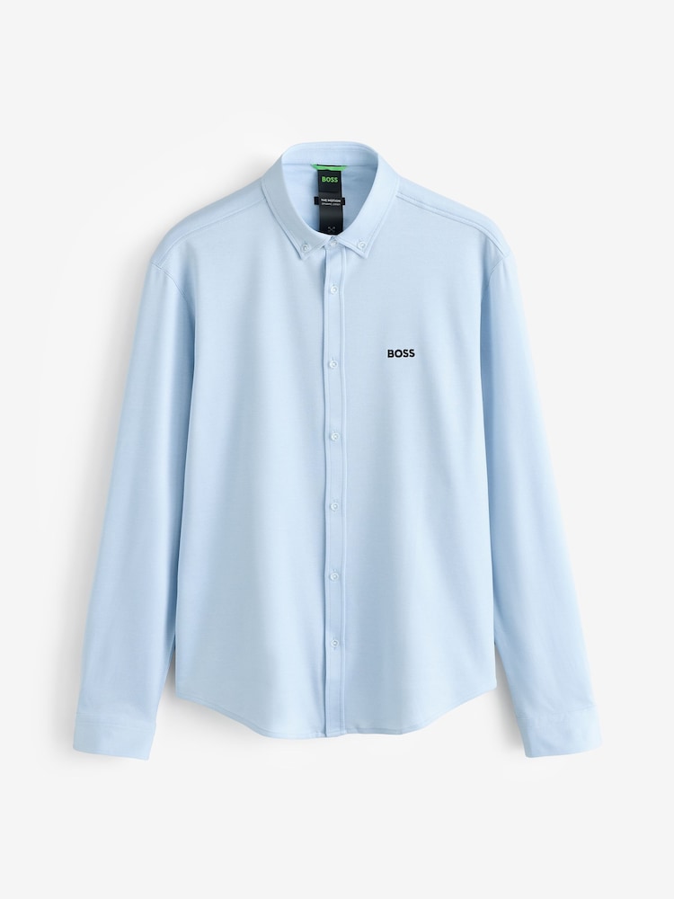BOSS Light Blue Motion Regular Fit Long Sleeve Shirt - Image 1 of 1