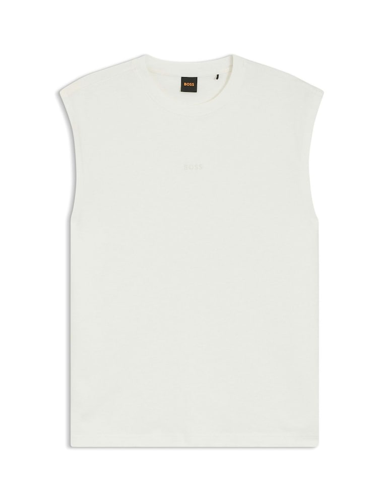BOSS Natural Relaxed Fit Logo Vest Top - Image 1 of 1