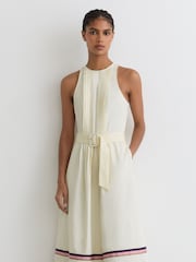 Reiss Sara Stretch-Cotton Stripe-Detail Midi Dress - 画像 4 / 7