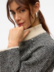 VERO MODA Grey High Neck Contrast Jumper - Image 7 of 8