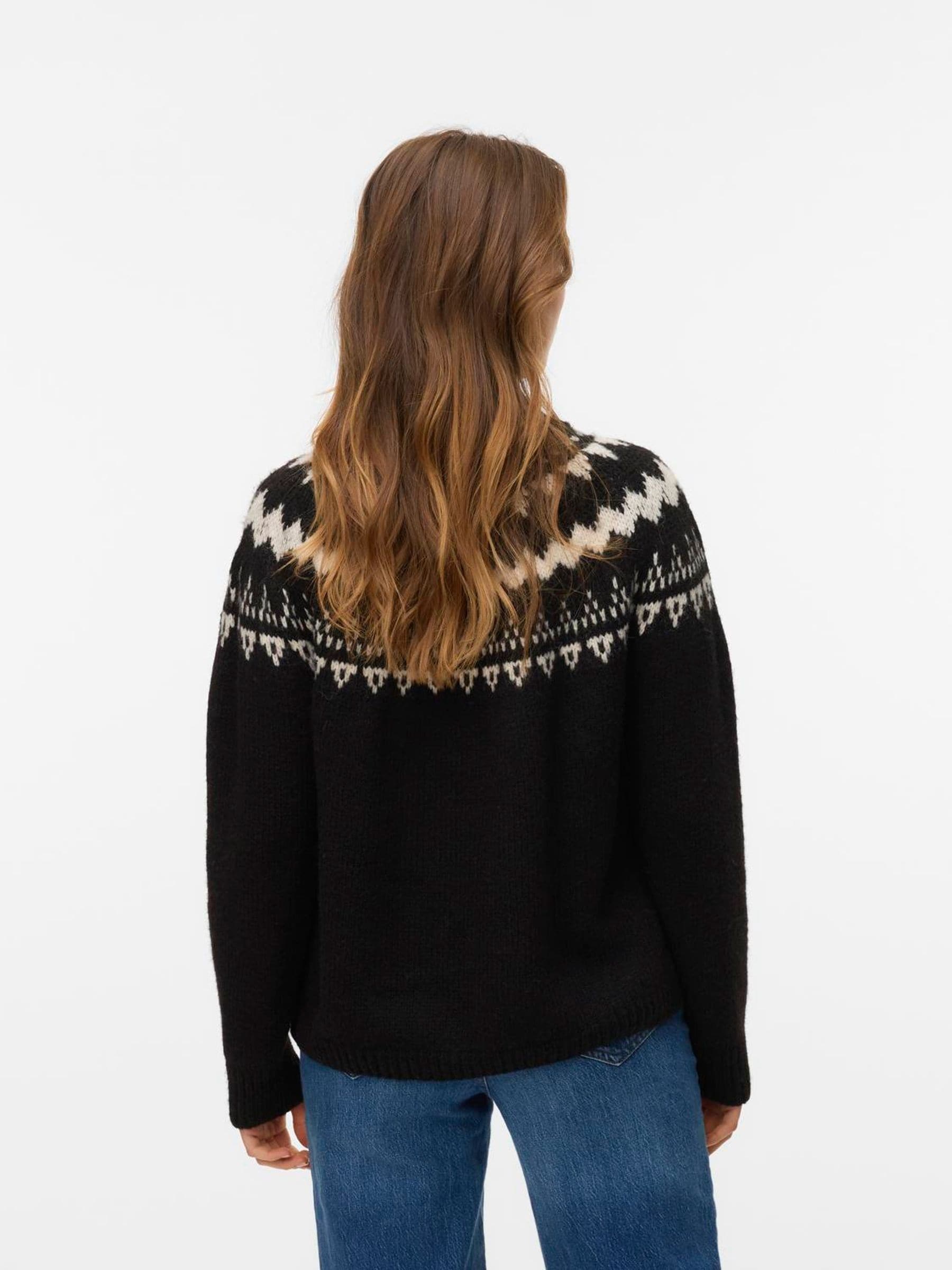 Buy VERO MODA Black Fair Isle Nordic Knit Jumper from Next USA