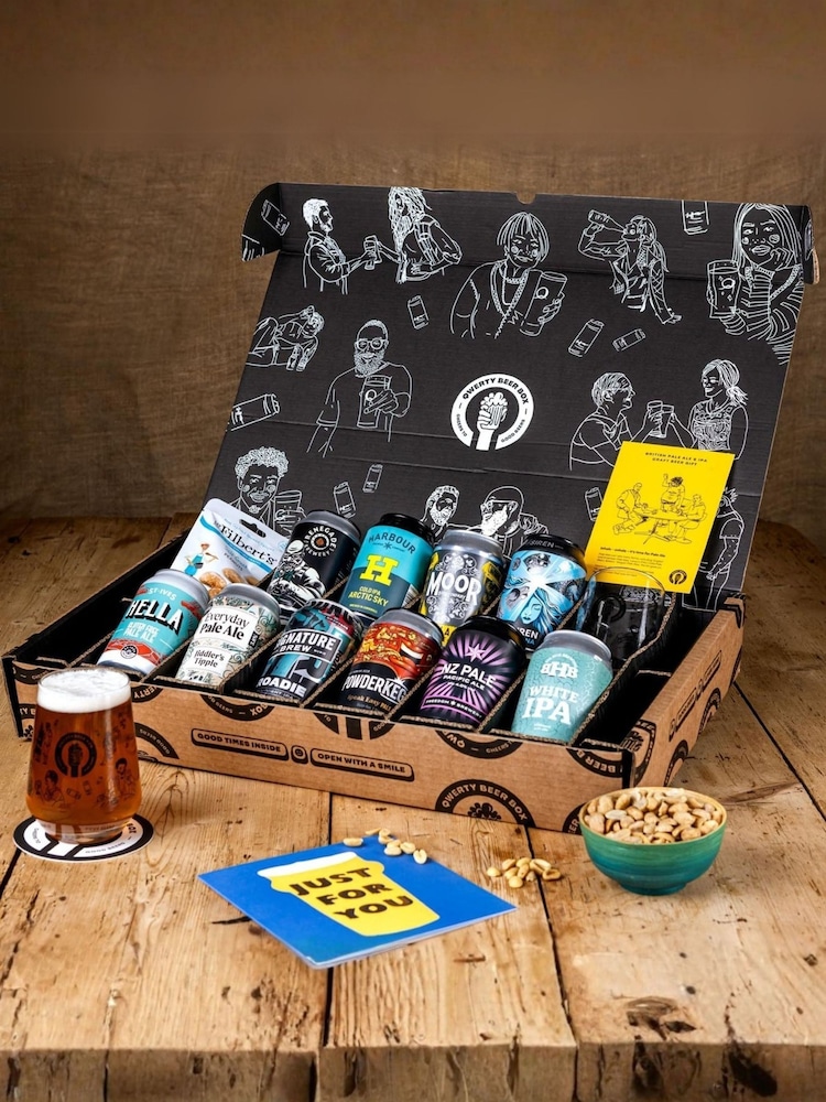 QWERTY Beer Box Premium Craft Lager Beer Gift Hamper - Image 1 of 4