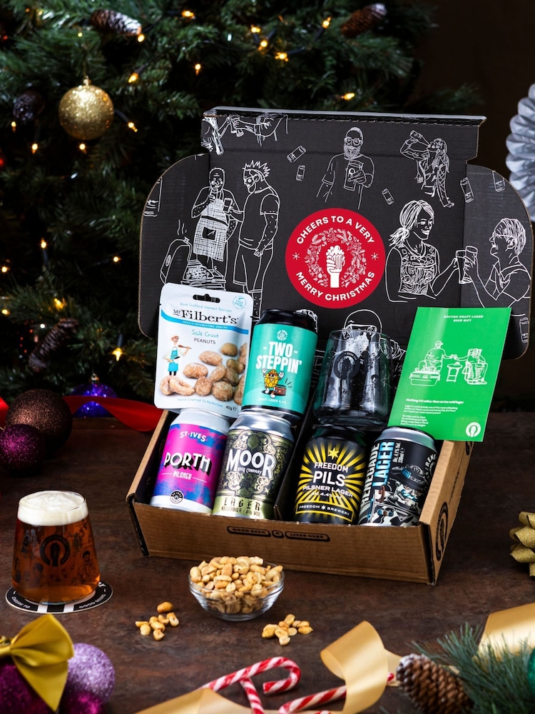 QWERTY Beer Box Merry Christmas Real Ale Beer Gift Hamper - Image 1 of 4 QWERTY Beer Box Merry Christmas Real Ale Beer Gift Hamper - Image 1 of 4