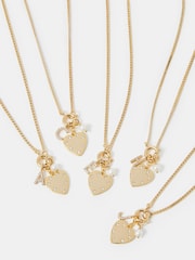 Accessorize 14ct Plated Omega Initial Charm Necklace - תמונה 3 מתוך 3