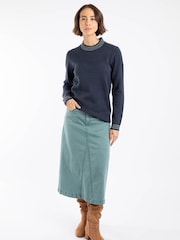 Weird Fish Blue Dawkins Tipped Jumper - Image 3 of 7