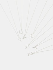 Accessorize Silver Sterling Initial Pendant Necklace - Image 7 of 7