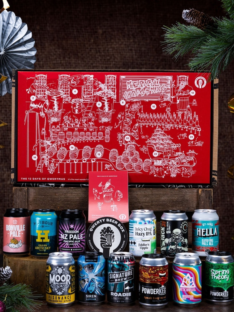 QWERTY Beer Box Premium Real Ale Craft Beer Advent Calendar 2025 - Image 1 of 5