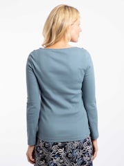 Blå - Weird Fish Maine Ribbed Outfitter t-skjorte - Bilde 2 av 7