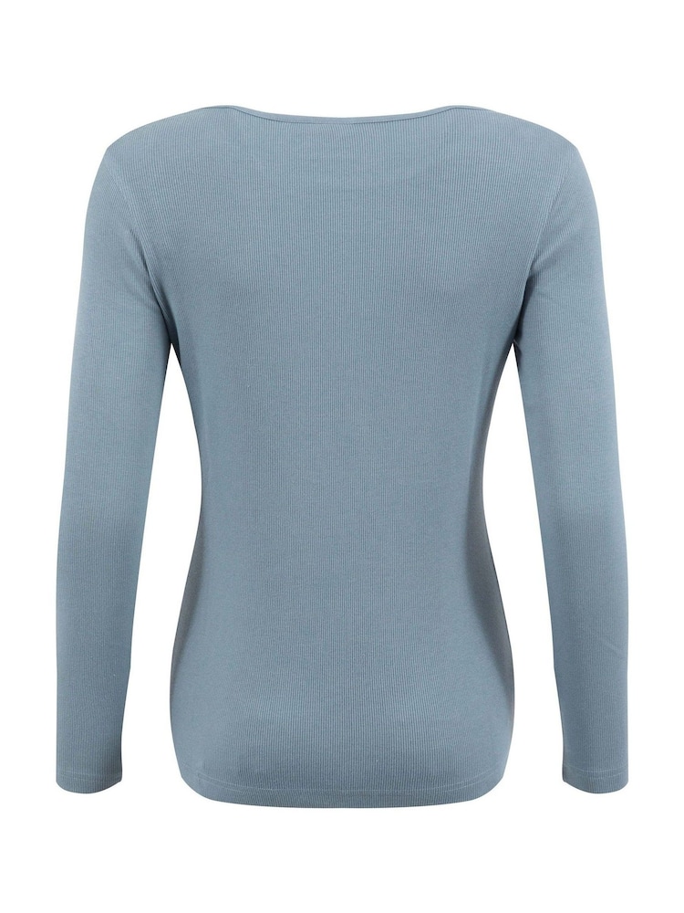 Blå - Weird Fish Maine Ribbed Outfitter t-skjorte - Bilde 7 av 7
