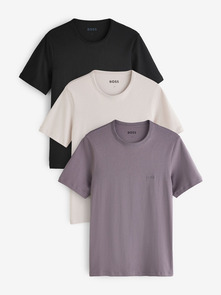 BOSS Black Classic T-Shirts 3 Pack - Image 1 of 4 BOSS Black Classic T-Shirts 3 Pack - Image 1 of 4