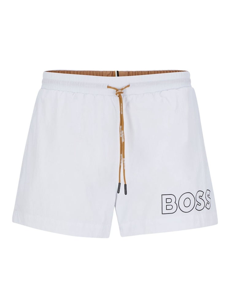 BOSS Light Blue Mooneye Logo Swim Shorts - Image 1 of 1