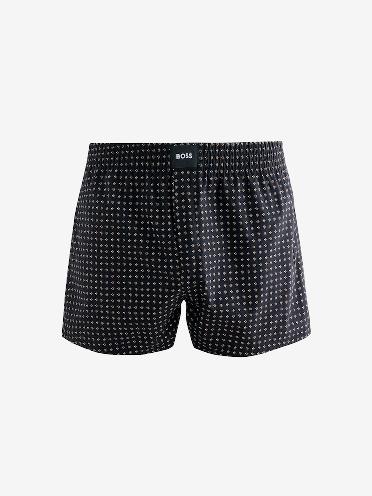 أسود - حزمة 2 شورت بوكسر بتلبيس قياسي من BOSS - صورة 2 من 3
