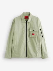 HUGO Green Emmond Pocket Zip Through Overshirt - Image 1 of 1