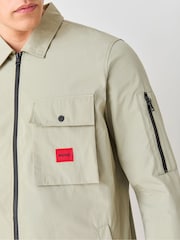 HUGO Green Emmond Pocket Zip Through Overshirt - Image 4 of 5