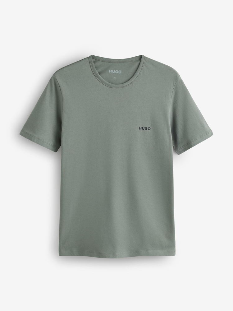 HUGO White Logo T-Shirts 3 Pack - Image 2 of 4