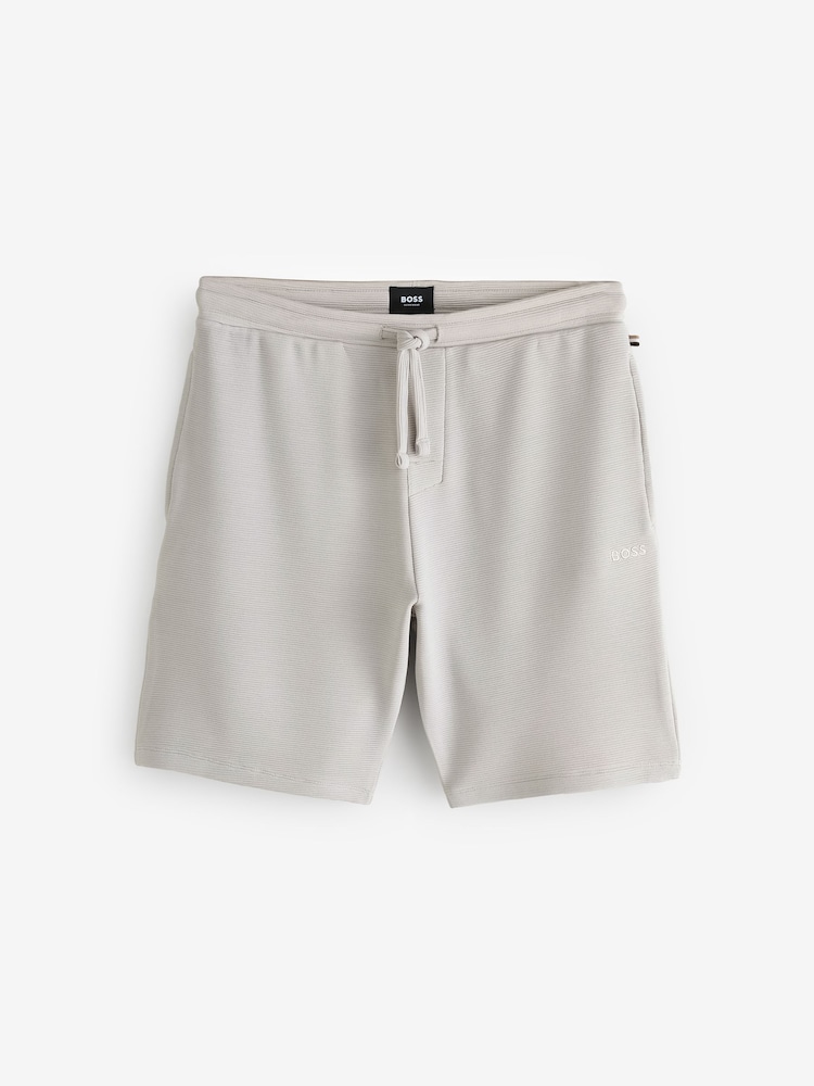 Gri - BOSS Rib Shorts - Imaginea 1 din 1
