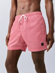 BOSS Red Vibe Printed Swim Shorts - Image 1 of 5