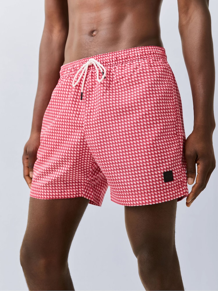 BOSS Red Vibe Printed Swim Shorts - Image 1 of 5