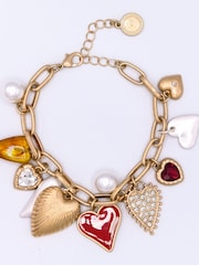 Bibi Bijoux Gold Tone Mixed Heart Bracelet - Image 1 of 2