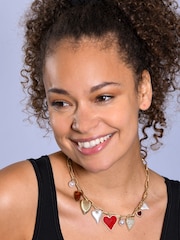 Bibi Bijoux Gold Tone Mixed Heart Necklace - Image 2 of 2