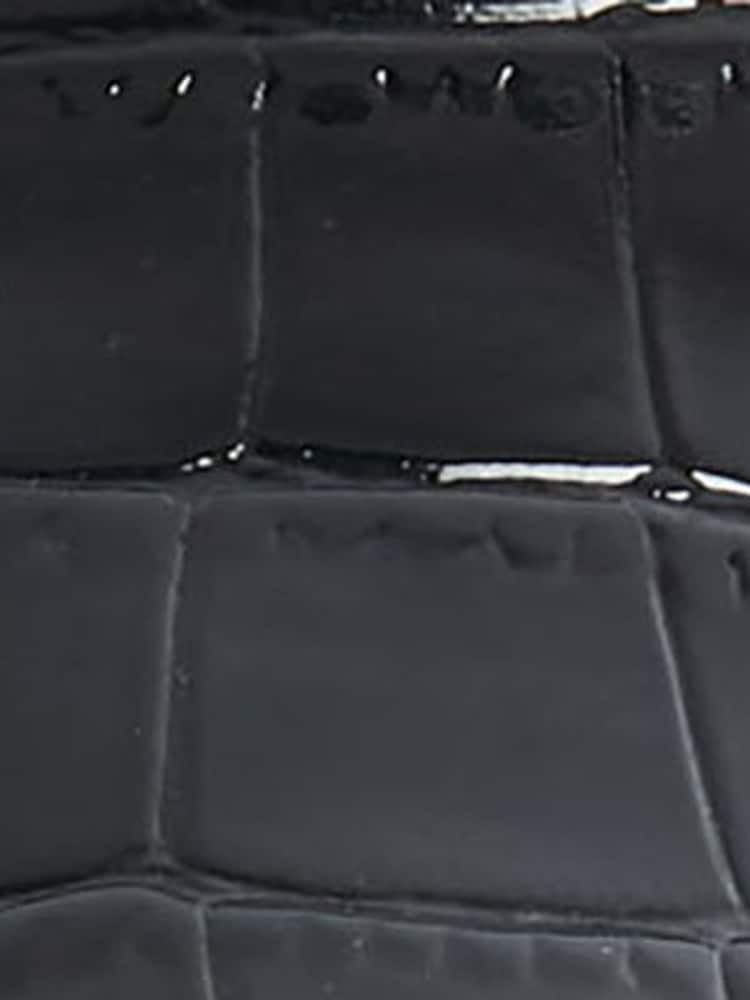 Croc Print Black Loafers - Image 5 of 5