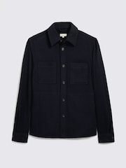 MOSS Blue Waffle Texture Overshirt - Image 6 of 6