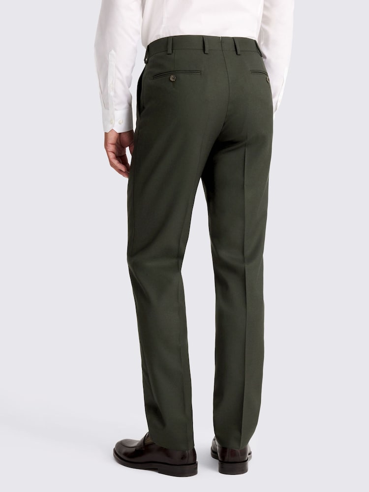 Green Italian Tailored Fit Trousers - Image 2 of 3 Green Italian Tailored Fit Trousers - Image 2 of 3