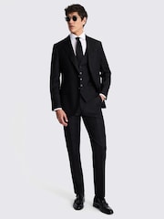 MOSS Black Twill Suit Jacket - Image 2 of 7