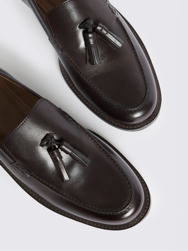 MOSS Brown Finchley Leather Loafers - Image 4 of 4 MOSS Brown Finchley Leather Loafers - Image 4 of 4
