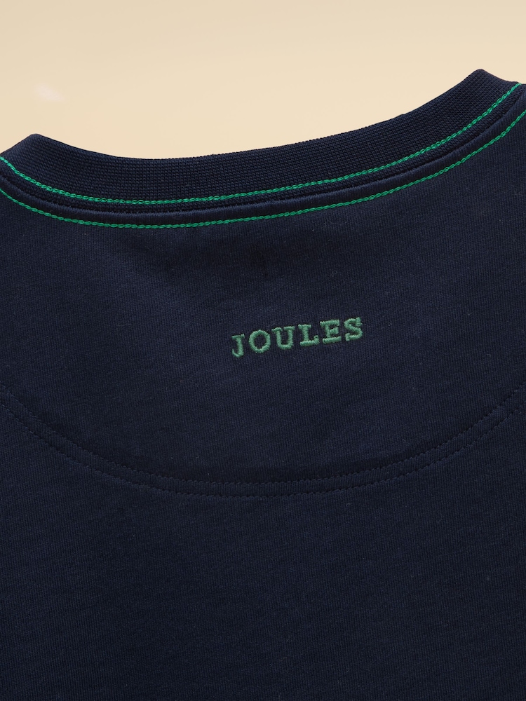 Joules Boys' Archie Navy Applique Graphic T-Shirt - Image 5 of 5