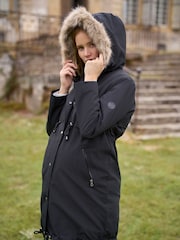 Seraphine Black Premium 3 in 1 Maternity  Babywearing Parka - Image 3 of 5